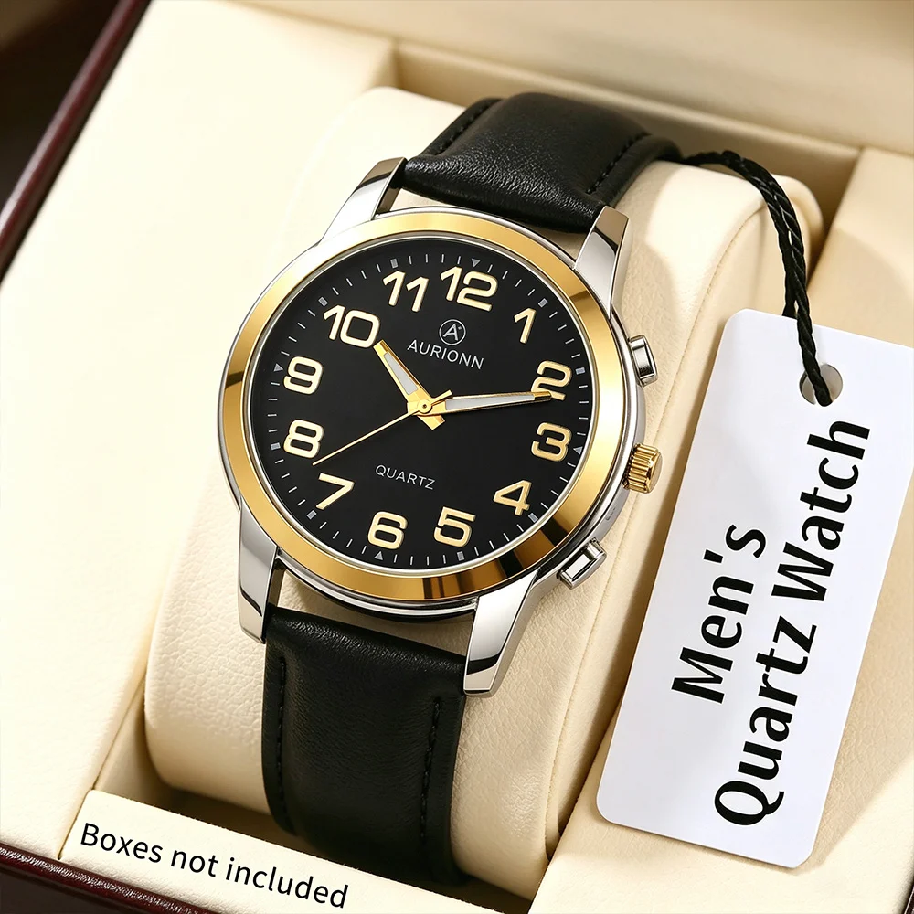 1pc New Men's Fashion Quartz Watch,Simple Casual Watch Perfect Choice for Christmas and Birthday Gifts, Eid Al Adha