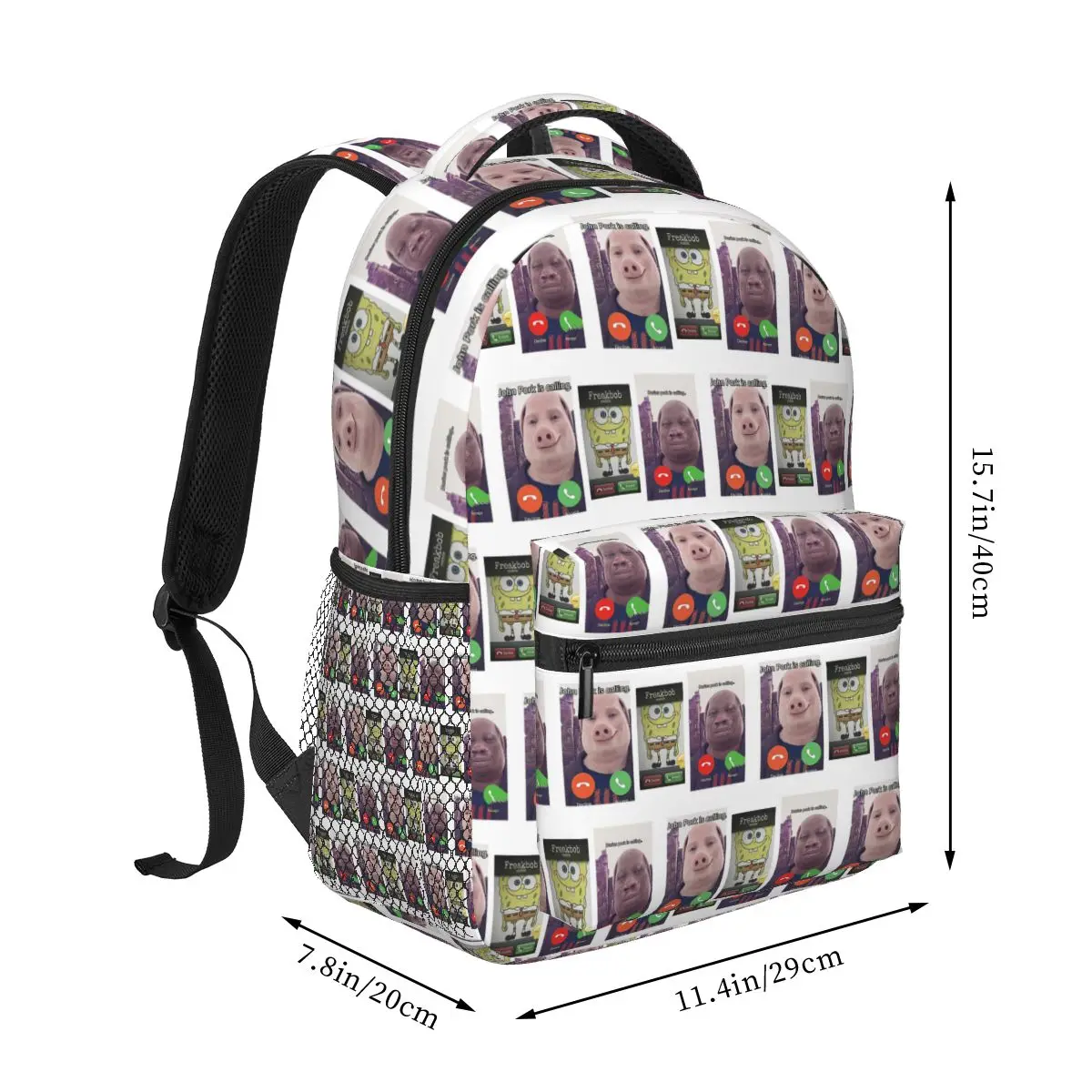 Freak Bob Backpack Student Boys Girls BookBag Kids School Bag Laptop Shoulder Bags for Men Women
