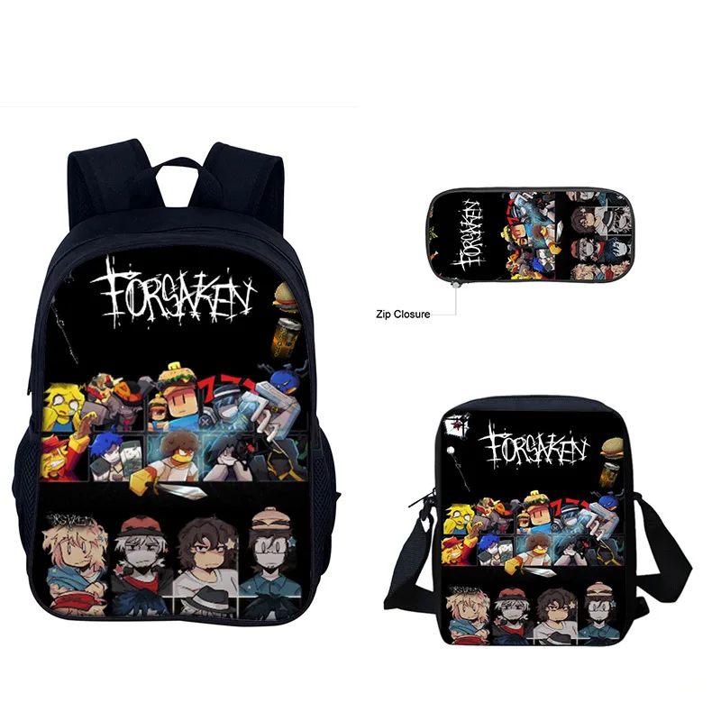 3pcs/set 3D Game Forsaken Gubby Primary and Secondary School Students Schoolbag Backpack shoulder Bag Pencil Bag School Bag