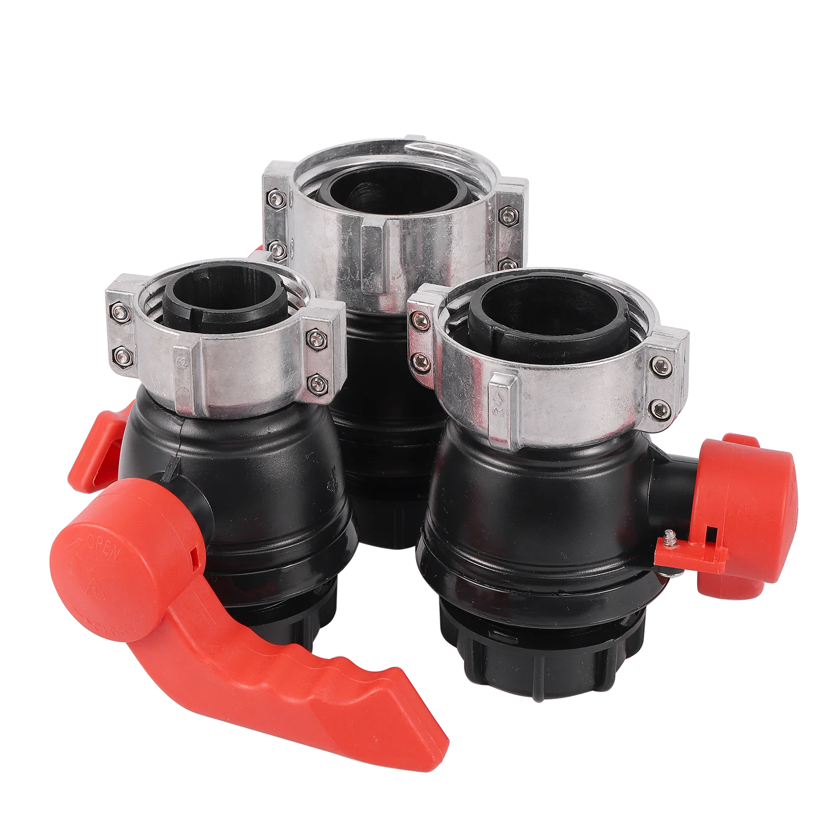 New 1000L  IBC Ton Barrel Ball Valve Accessories 60mm Coarse Thread To 62/75/80mm Interface Chemical Container Discharge Valve