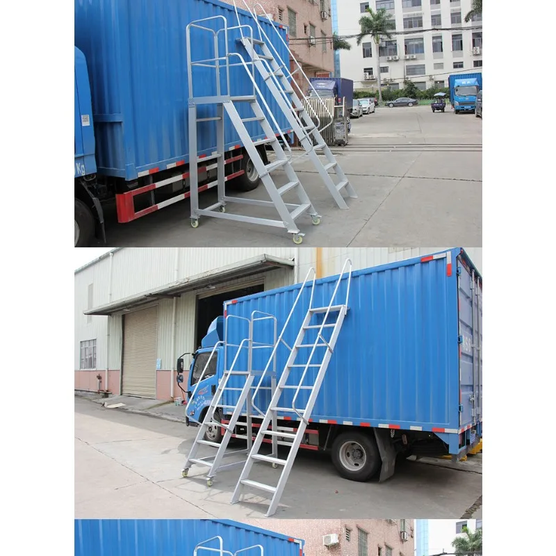 

Aluminum alloy scaffolding ladder cross-line ladder climbing car high altitude maintenance platform ladder