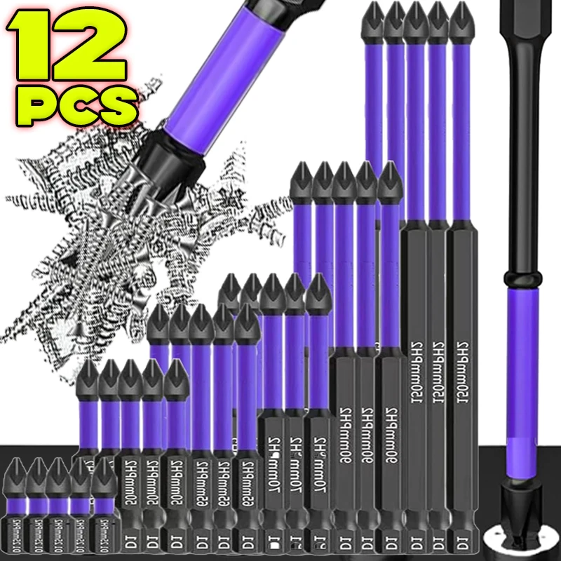 

Magnetic Impact Phillips Bit Non-slip Shockproof Screwdriver Drill Bit Hex Shank Alloy Steel Bit Power Electric Screwdriver Tips