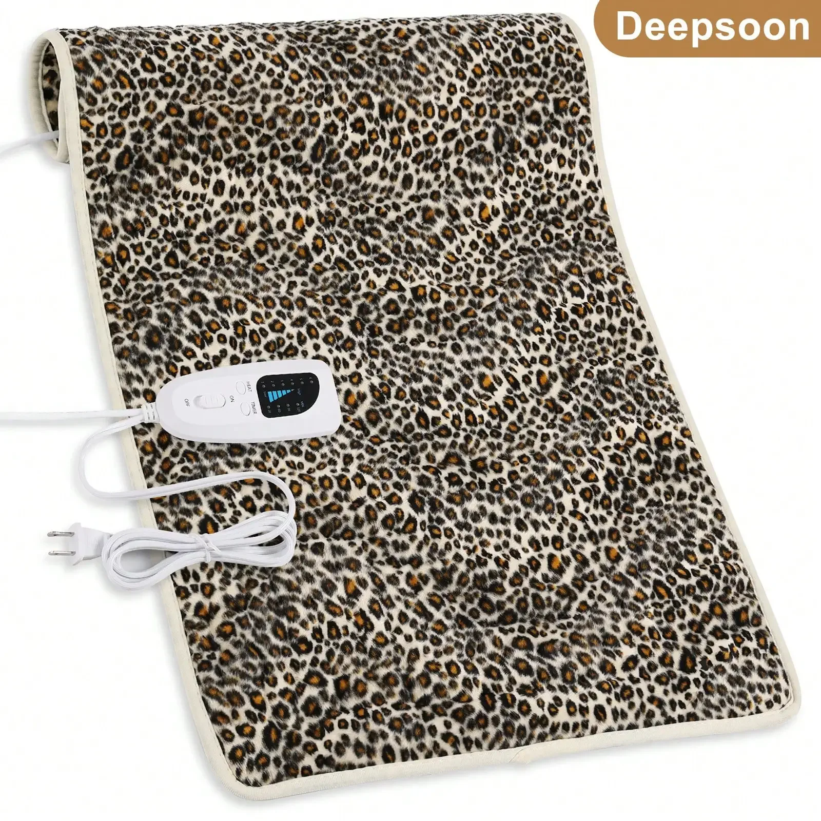 Deepsoon XXL Cramp Heating Pad -33x17 Inches, 24x12 Inches, 6 Temperature Levels And 4 Time Settings, Portable Electric Heating Pad, Back, Neck, Shoulder And Leg Heating, Machine Washable, Year-End Promotion, Holiday Gift, Birthday Gift, New Upgrade