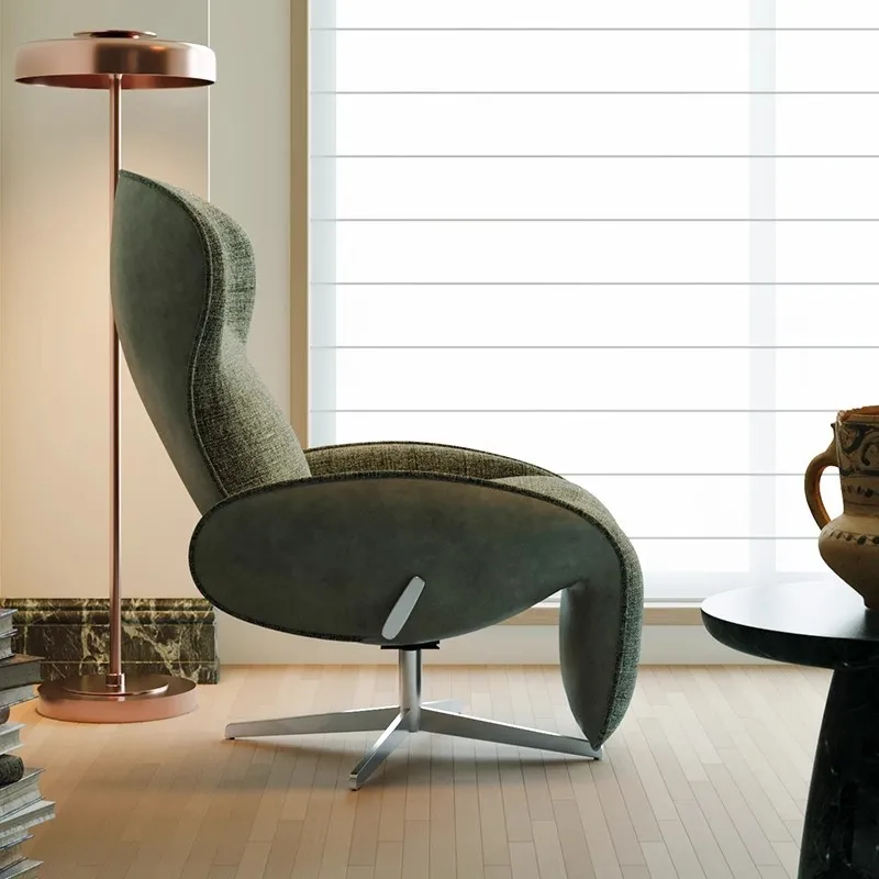 Minimal lunch break zero gravity recliner living room home 360 ° rotating single sofa lounge chair