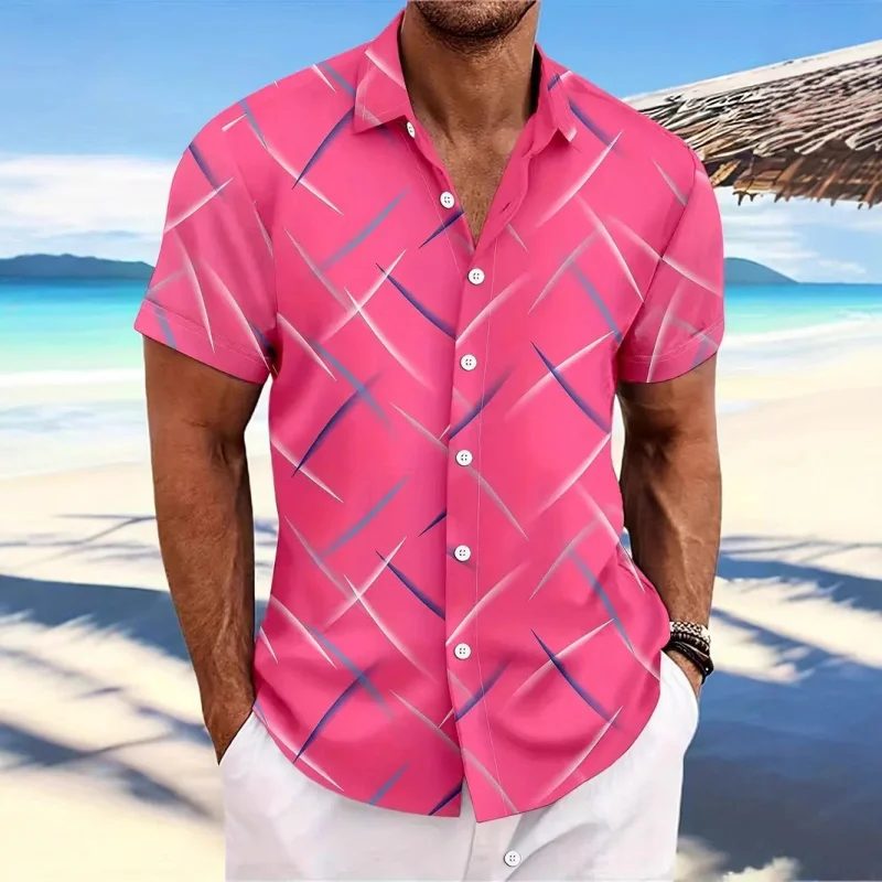 

Summer3DPrinted Casual Fashion Turn-down Collar Short Sleeve Shirt