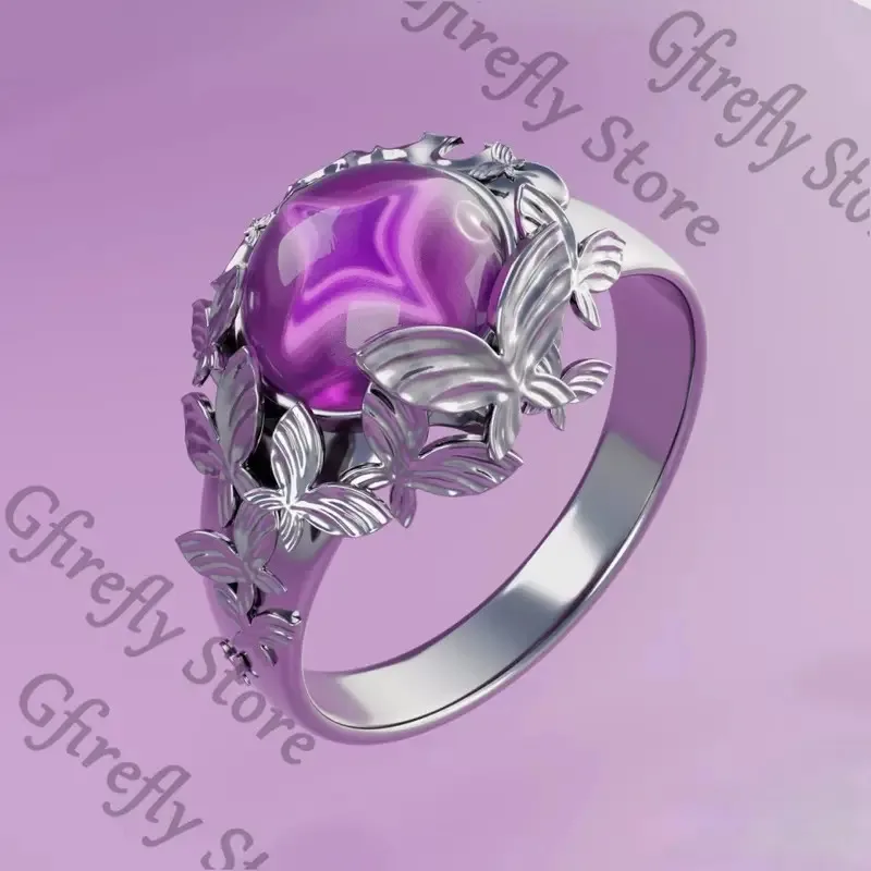 

Ring Anime Honkai: Star Rail Cosplay Castorice Circlet Butterfly Souvenir Exquisite Collect Colleagues Series Gift