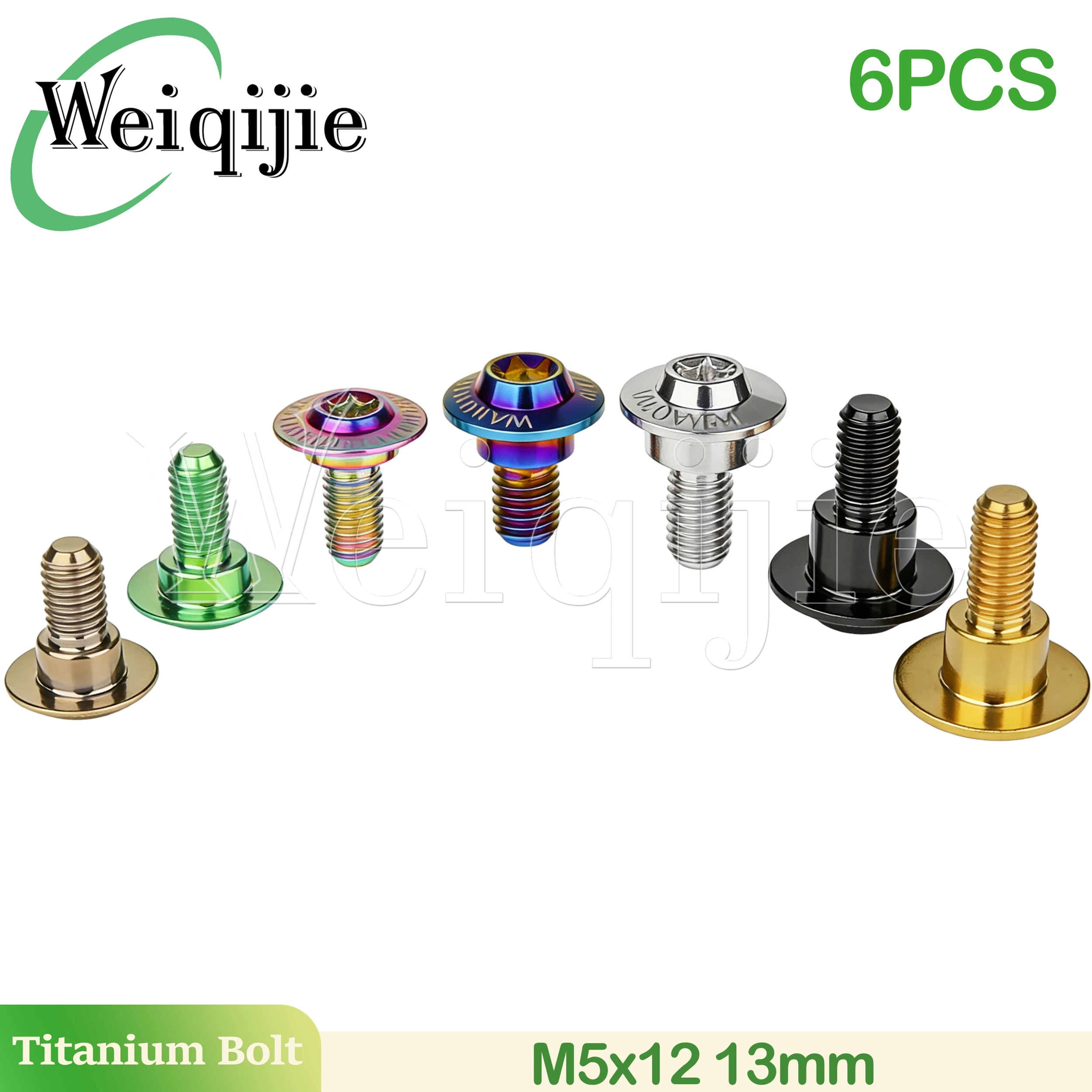 Weiqijie Titanium alloy M5x12 13mm butterfly-shaped step inner plum blossom marked screws, car modification screws