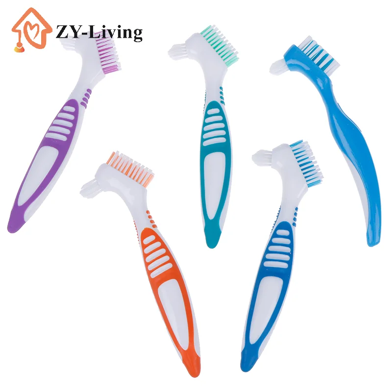 

Нескользящая эргономичная резиновая ручка, двойные головки, антибактериальные многослойные щетинки, щетка для чистки зубных протезов, уход за полостью рта