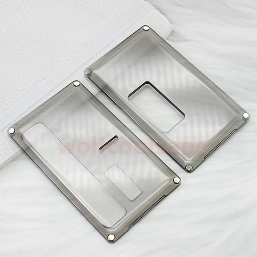 แผ่นแผงประตูสี่เหลี่ยมด้านหน้า + ด้านหลังสำหรับกล่อง sxk bb/billet MOD โปร่งแสงสีเหลือง POM PCTG (2ชิ้น)