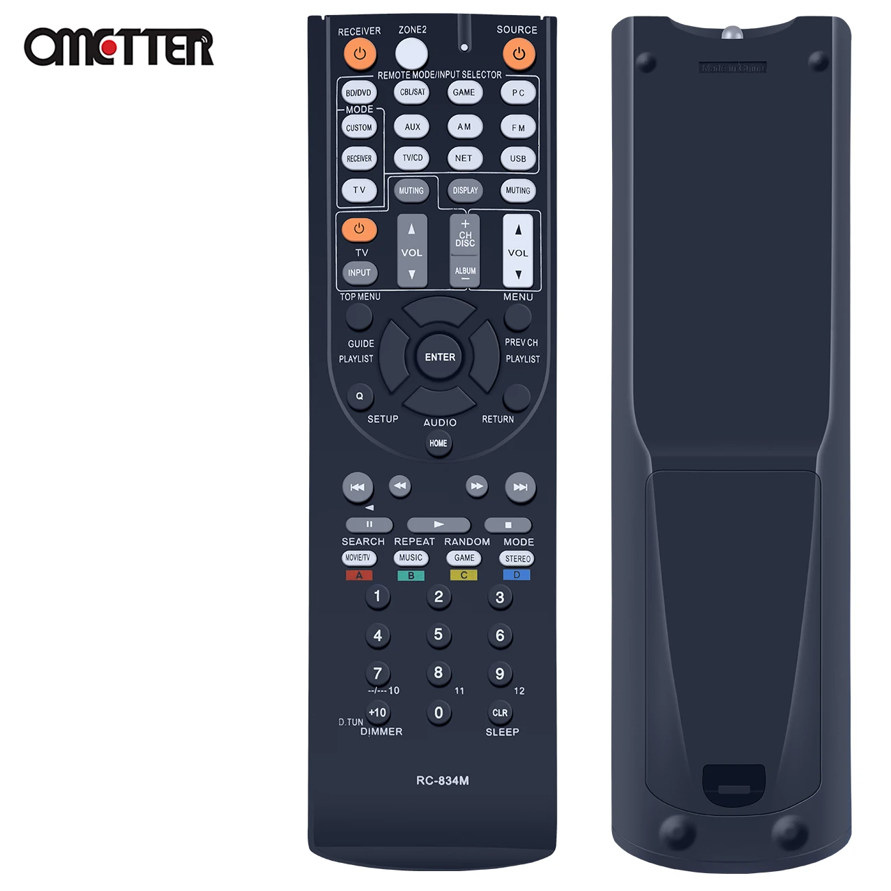 RC-834M التحكم عن بعد صالح لل Onkyo AV استقبال TX-NR515 TX-NR414 HT-RC440 HT-S6500 HT-S7500 HT-R791 HT-RC460 HT-R758 TXNR515