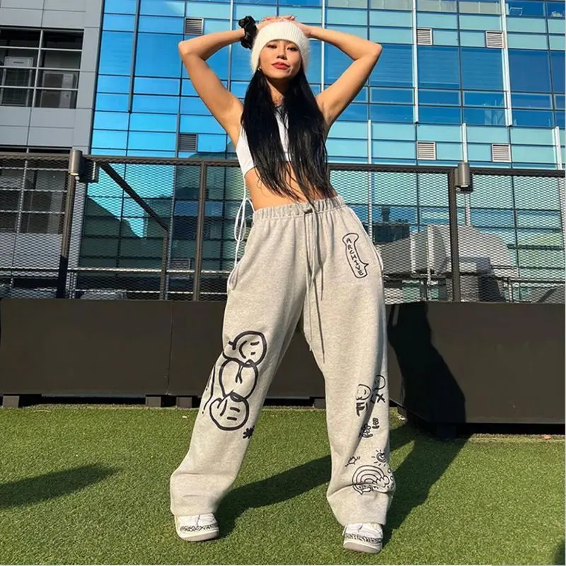 Street Personality Letter Print Sweatpants Women Casual Trendy Vintage Woman Trousers American Summer New Popular Y2K Pants