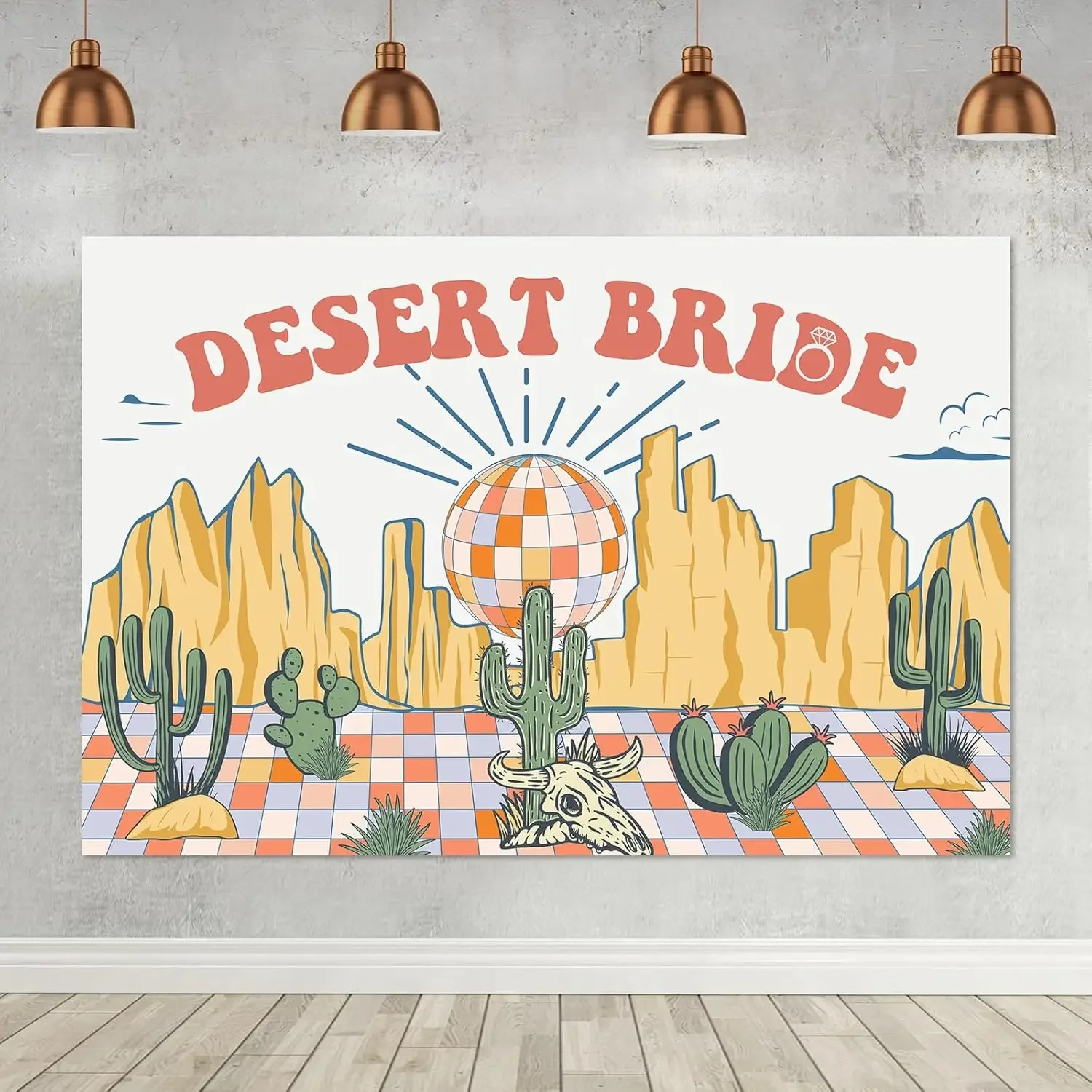 

Desert Disco Bachelorette Party Decorations, Desert Party Decorations Backdrop Banner for Western Cowgirl Bachelorette