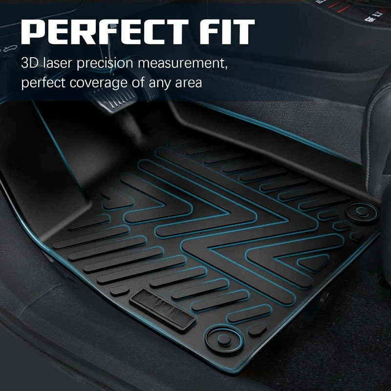 Floor Mats for 2024 2025 Chevy Trax All Weather Protection TPE Rubber Full Set Automotive Floor Liners Accessories