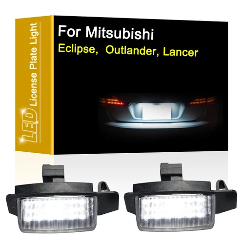 Imagen 1 del producto Lámpara LED de placa de matrícula de 12V para Mitsubishi Eclipse 1/2/3/4 1989-2011 Outlander 2001-2020 Lancer conjunto de luz de matrícula blanca
