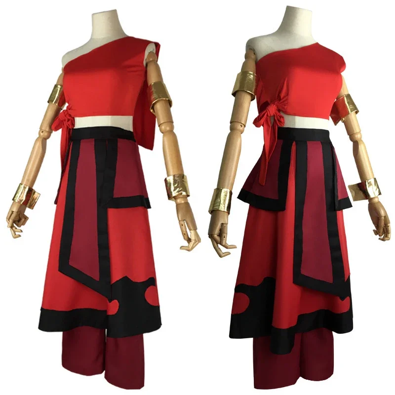 Anime Film Avatar: der letzte Air bender Katara Kleid Cosplay Kostüm Avatar Aang Uniform Set Frau Mann Kleidung Halloween Kostüm