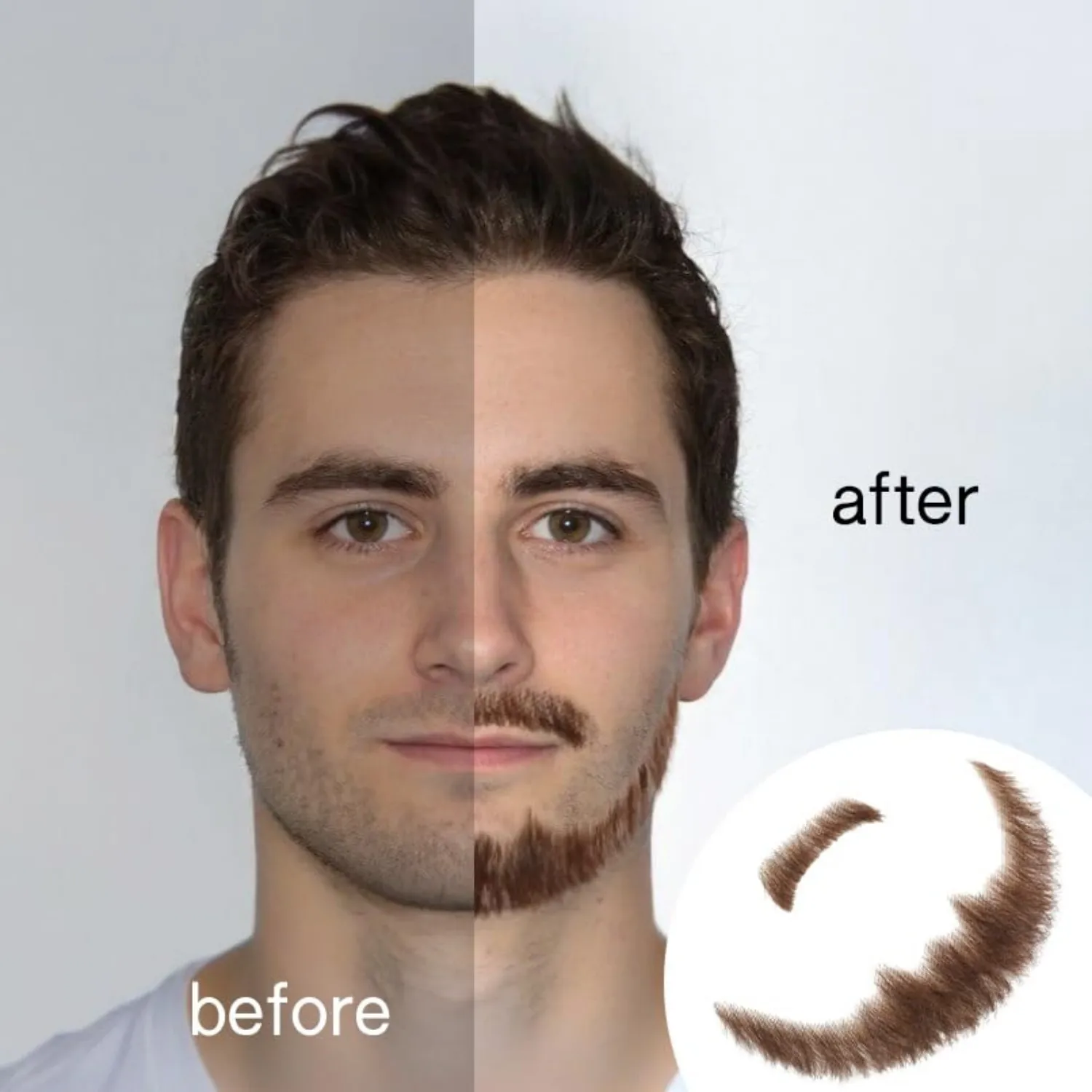 가짜 콧수염 현실적인 수염 인간의 머리카락 전체 손으로 묶인 성인 남성 레이스 보이지 않는 거짓 수염 영화 메이크업 재미 있은 코스프레