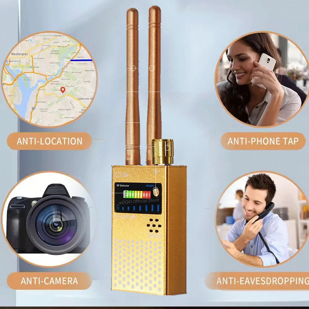 

G319A Professional Wireless RF Signal Detector Bug Anti-wiretapping GSM Listening Wifi CDMA Signal Finder GPS Tracker Scanner