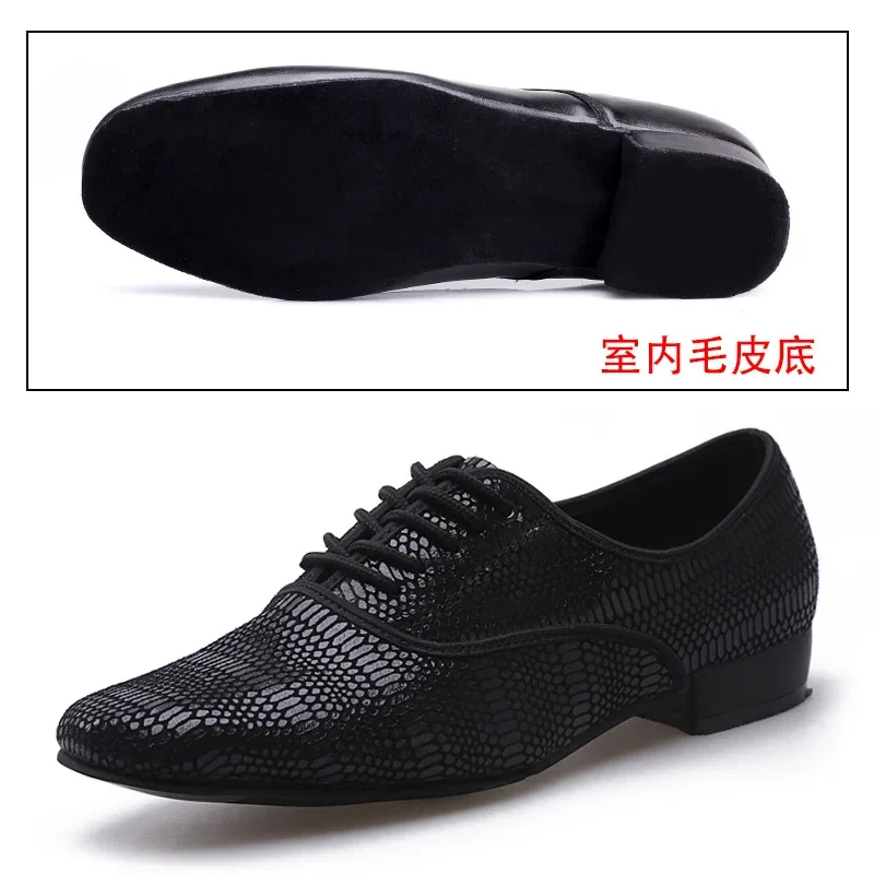 Men Soft Leather Ballroom Dancing Shoes for Latino Children Latin Dance Shoes Boys Adult Teacher Shoes Modern Jazz Dance Shoes