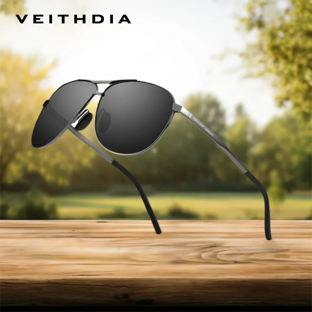 

Брендовые солнцезащитные очки VEITHDIA, оправа из нержавеющей стали, поляризационные линзы UV400, очки для занятий спортом на открытом воздухе, очки для вождения для мужчин и женщин VS3028