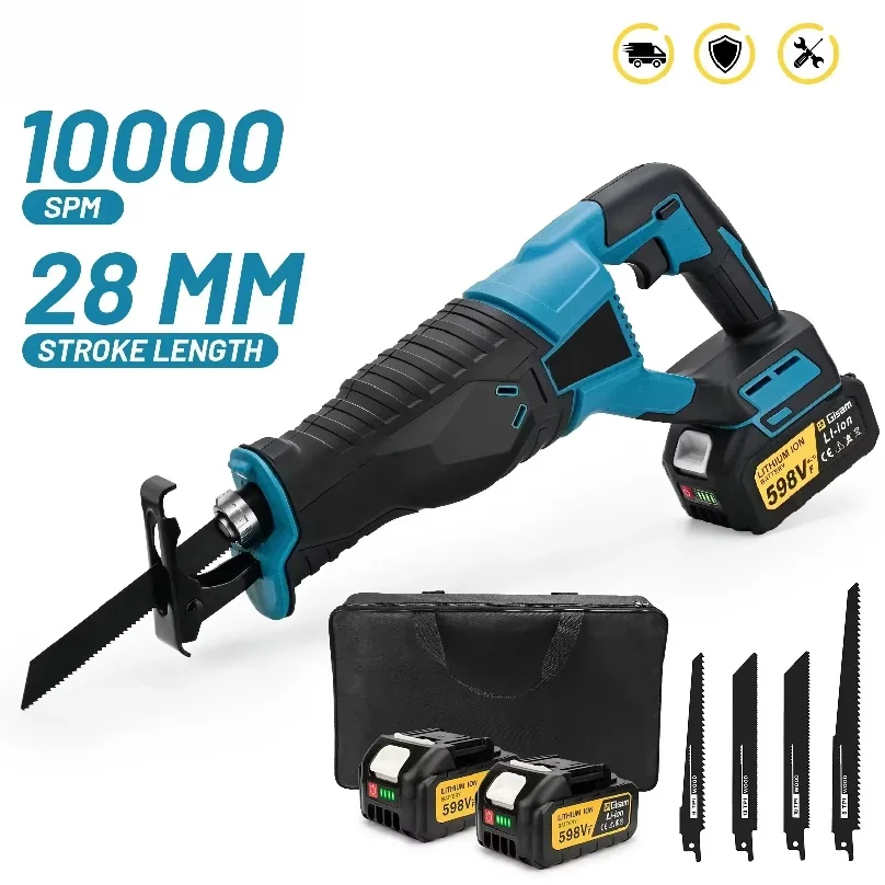 3000W 10000SPM Electric Reciprocating Saw Electric Chainsaw Saber Saw Portable Cordless Tool For Makita 18V Battery Pin
