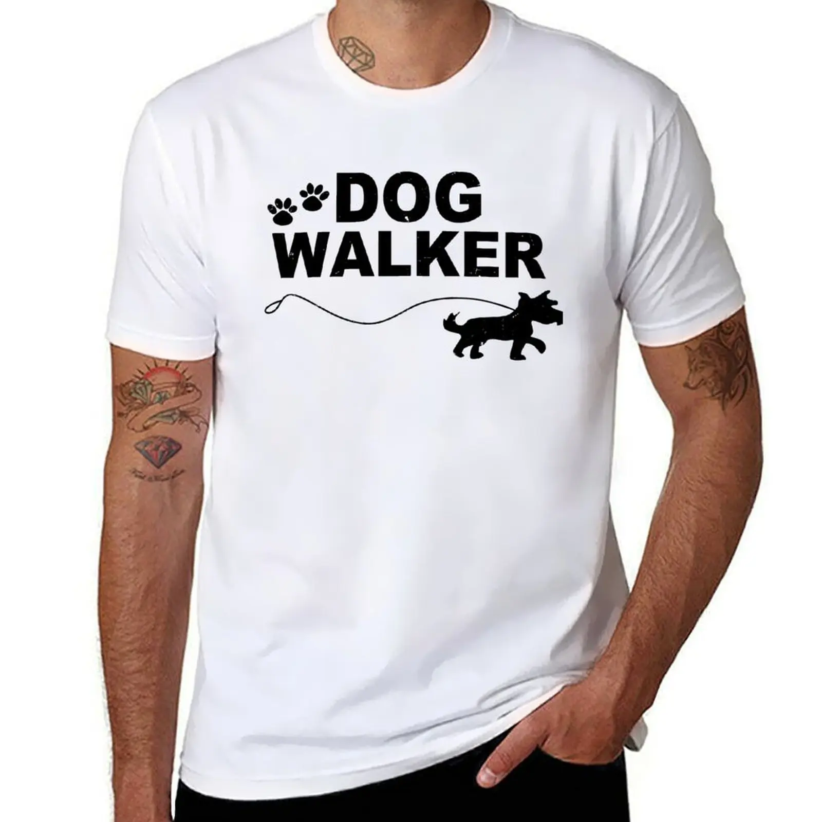 

Dog Walker T-Shirt g man t shirts for men cotton t shirts man 100% T-Shirt
