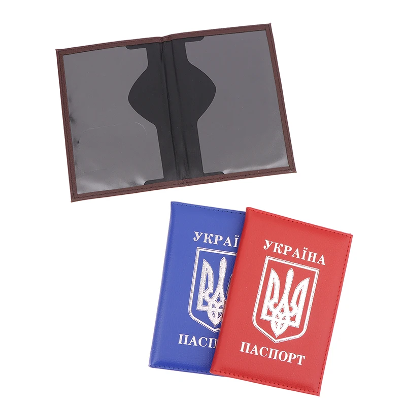 High Quality Document Cover Travel Passport Holder Ukraine PU Leather Passport Covers ID Card Passport Holder Travel Acceessory