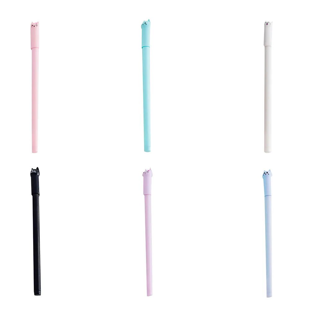 Гелевые ручки с рисунком кошки, 0,5 мм