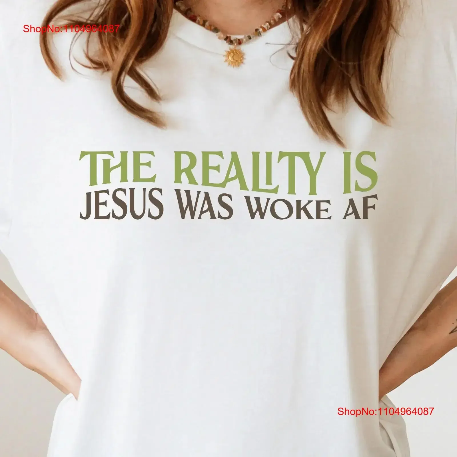 لقد استيقظ يسوع AF تي شيرت التقدمية اليسار مضحك الرجعية اللاهوت الليبرالي WWJD استعادة الكاثوليكية خمر غسلها #1
