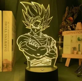 

Dragon Ball Z New Figure Vegeta Super Saiyan 3D Lamp LED Night Light Figure Monkey King Goku Jiren Broly Anime Table Lamp Gift