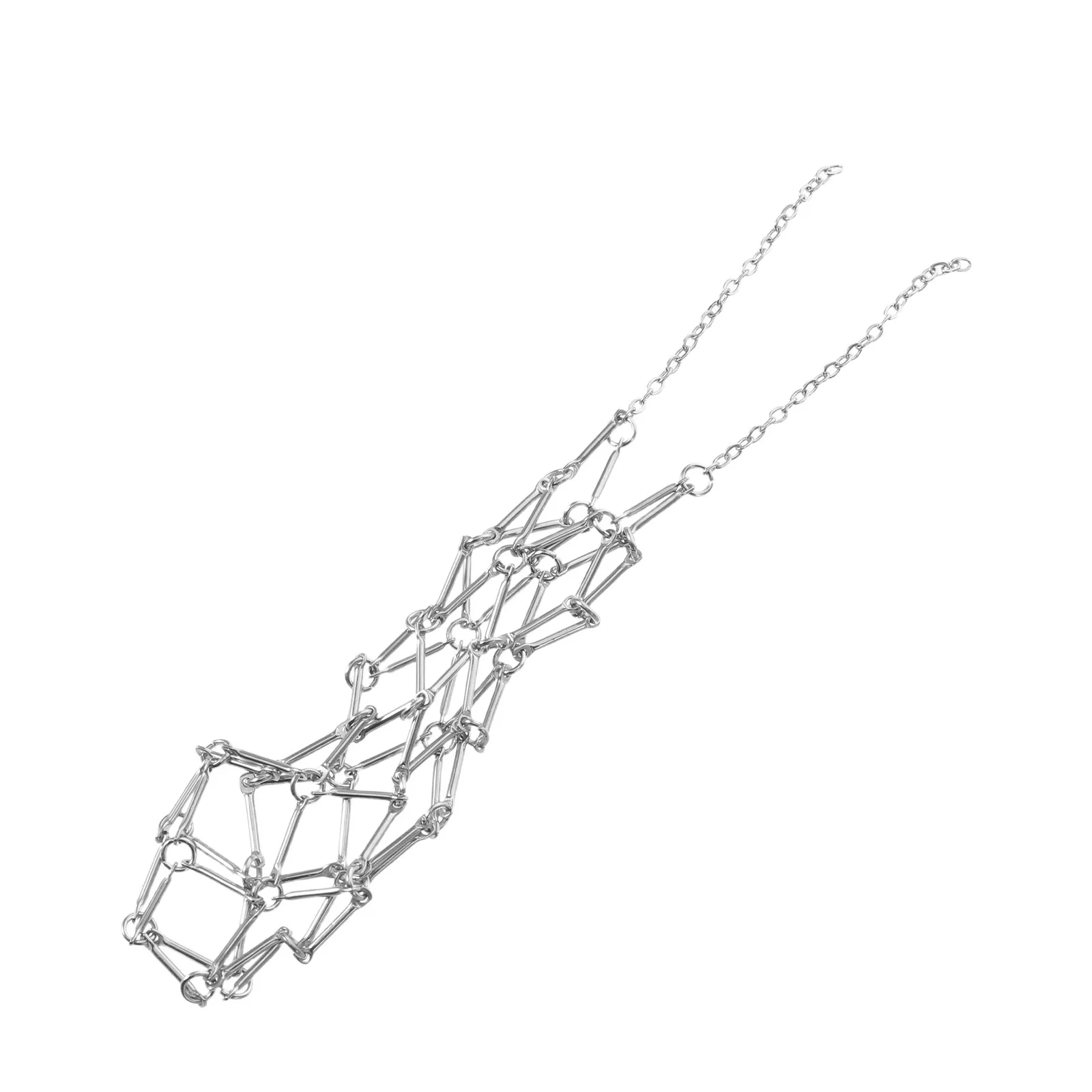 Crystal Necklace Holder Adjustable Empty Stone Holder Stainless Steel Mesh Pendant Fits 70-90Mm Stones DIY Jewelry Making view 3