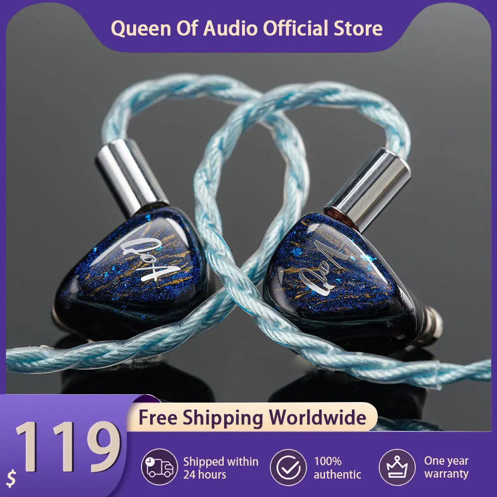 جديد QoA سحابة سكيب سماعة 1 ديناميكية + 1 مستو في الأذن سماعة مع 3.5 مللي متر 4.4 مللي متر التوصيل سماعات الأذن HiFi السلكية سماعة كابل IEM #1