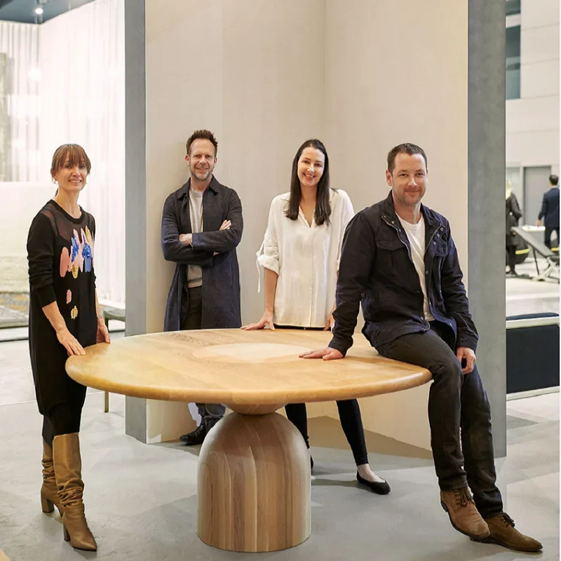 Nordic coffee table creative solid wood dining table round table