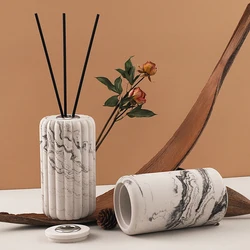 Cylindrical Aromatherapy Vase Mold Stripe Style Aromatherapy Volatile Container Incense Jar Silicone Mold DIY Handmade Home Deco