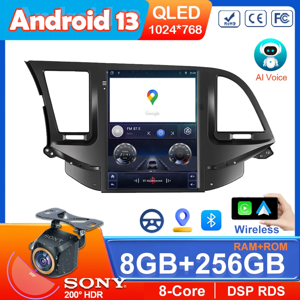 

9.7 Inch 2 Din Android Car Radio For Hyundai Elantra 2016-2018 Stereo Car Multimedia Video Player DVD GPS Navigation