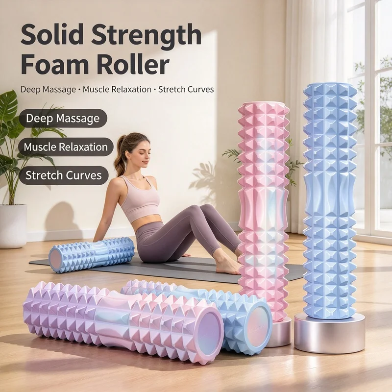 Yoga Foam Roller Muscle Massage Block Pilates Tool 45*12cm Yoga Column Fitness for Fitness Yoga Pilates and Muscle Relaxation