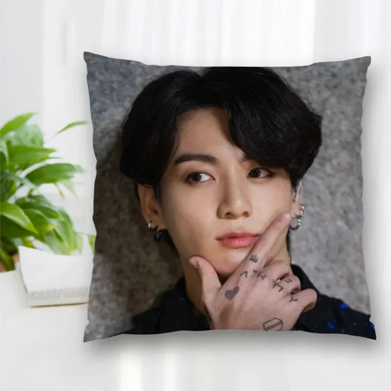 New Pillow Slips Jungkook Pillow Covers Bedding Comfortable Cushion/Good For Sofa/Home/Car High Quality Pillow Cases