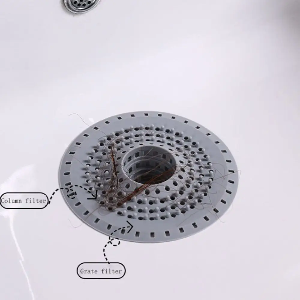 

2 шт., антиблокирующий фильтр для раковины, фильтрация для волос, мягкий сливной фильтр круглой формы, силиконовый слив для пола, улавливатель мусора для ванной комнаты