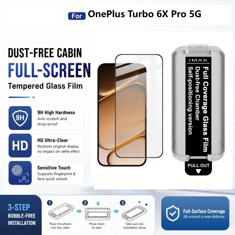 Tempered Glass For OnePlus Turbo 6X Pro 5G Support Fingerprint Protector Film 9H Hardness FM0006