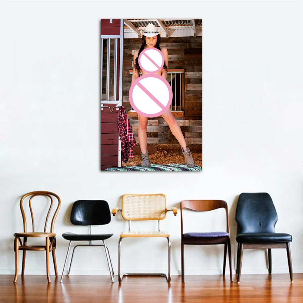 Beautiful Cowgirl Canvas Painting Wall Art Posters & Prints Mural Bedroom Decoration Decorative Pictures for Living Room