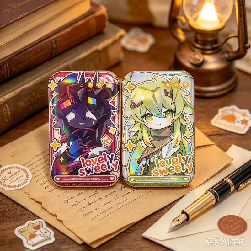 PaRRotX2 SpoKeIsHere Holographic Rectangle Can Badge Unstable S M P M C Y T Fan Art Pin Brooch Ita Bag Decor Collectible Gift