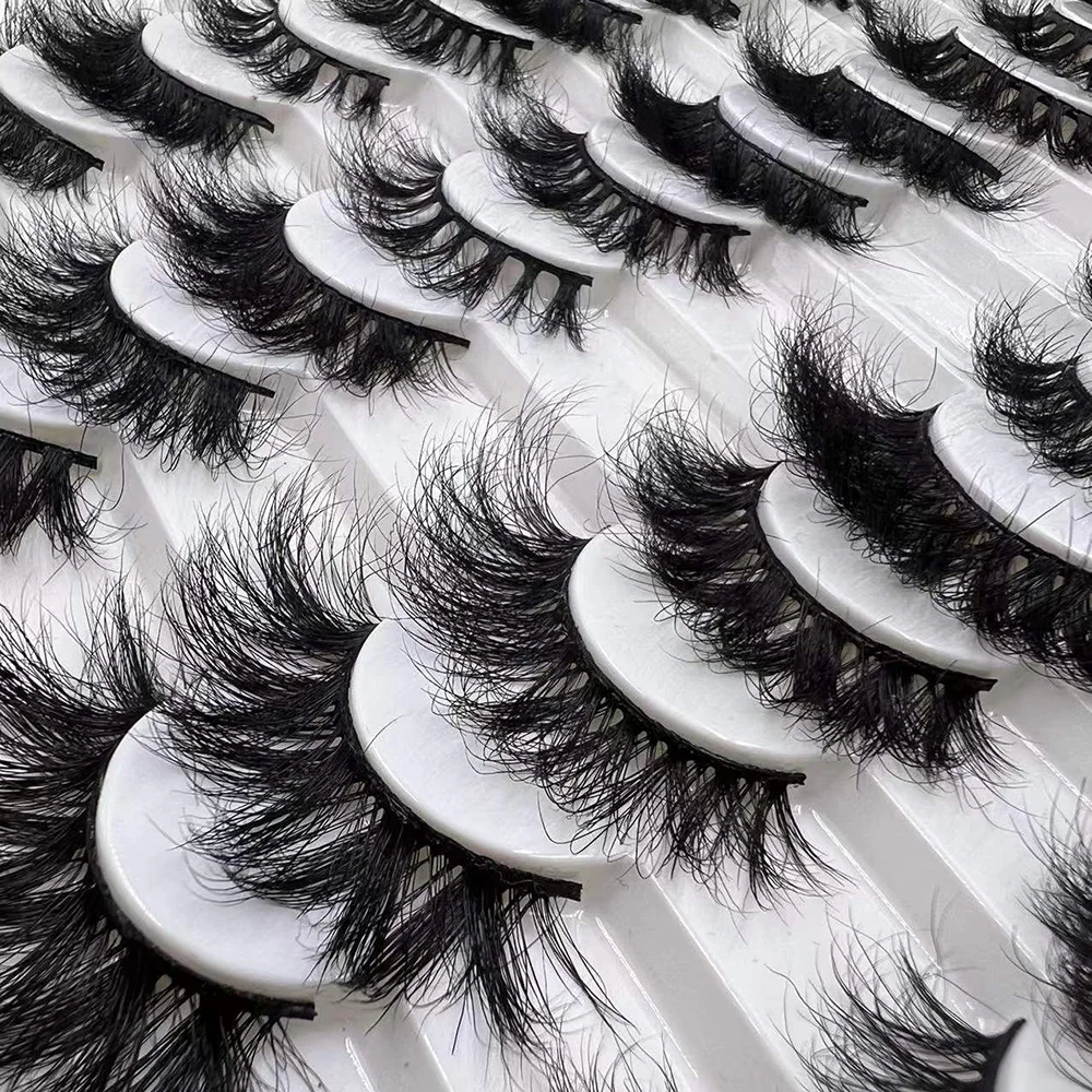 LEHUAMAO Makeup Eyelashes 3D Mink Lashes Fluffy Soft Wispy Natural Cross Eyelash Extension Reusable Lashes Mink False Eyelashes