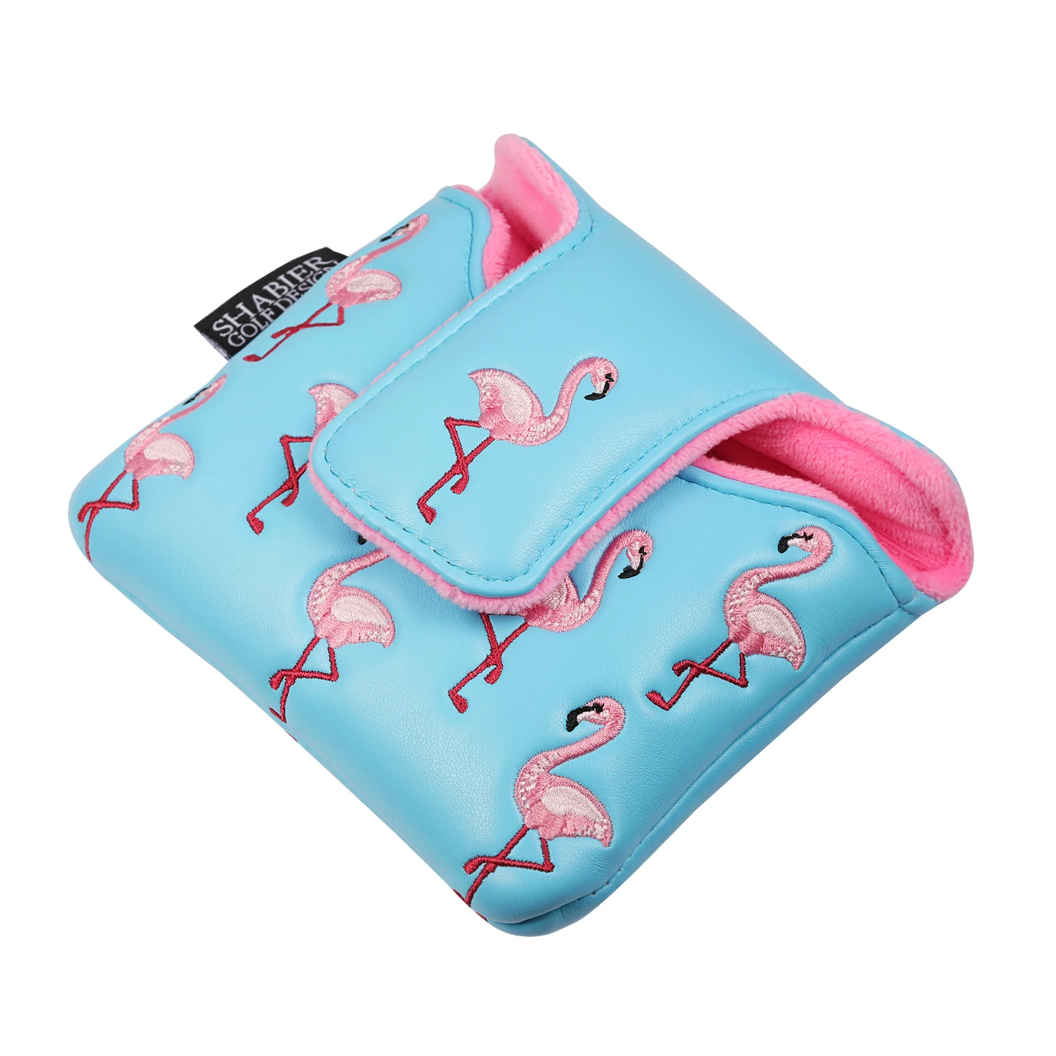 Premium PU Leather Embroidered Magnetic Closure Golf Blade Mallet Putter Cover - view 2