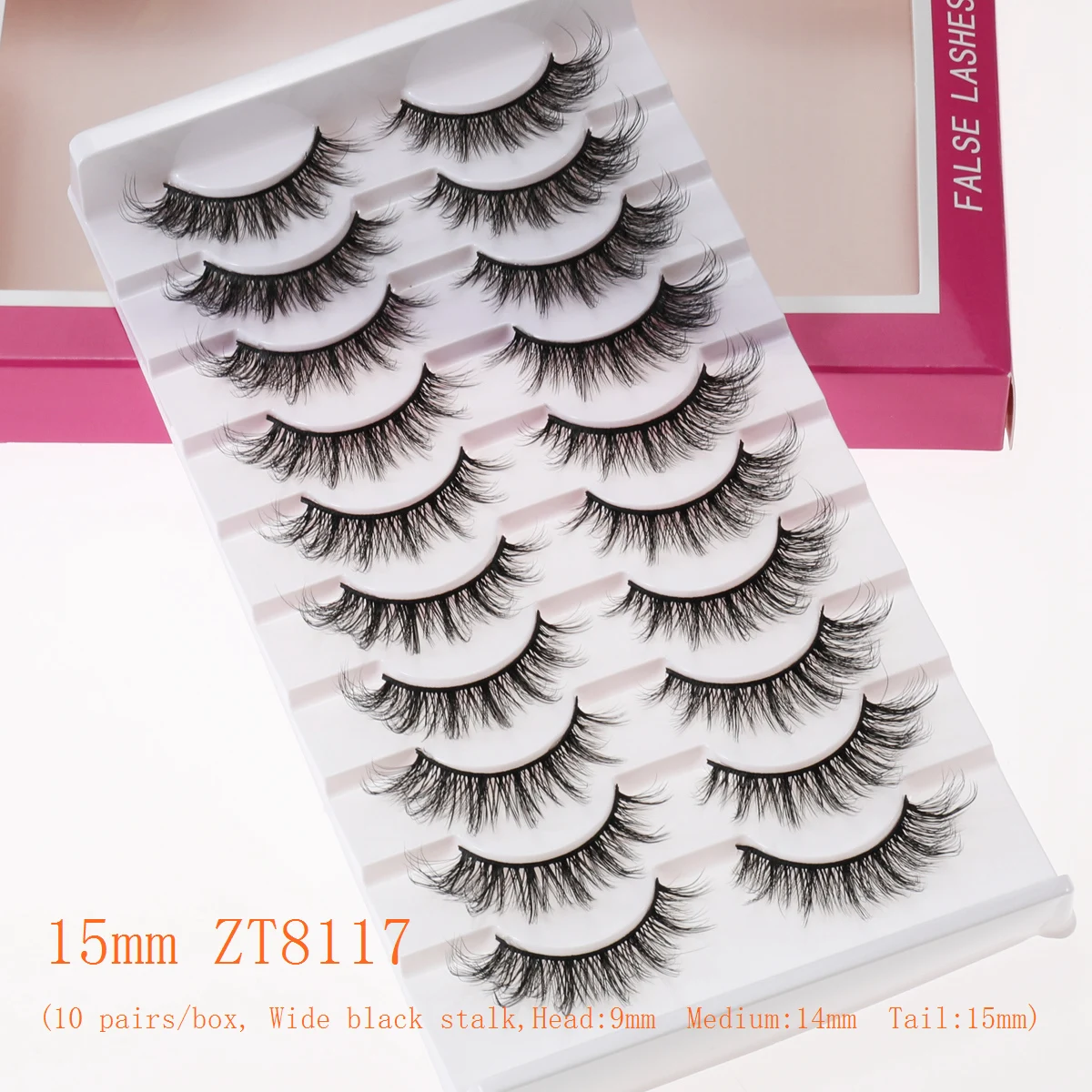 Xuanfeiwu フルストリップ ふわふわコスプレ用 厚めアニメつけまつげ 外側の角が細く伸びる 自然でリアルなつけまつげ ナチュラルメイクツール キャットアイ フォックスアイ つけまつげ