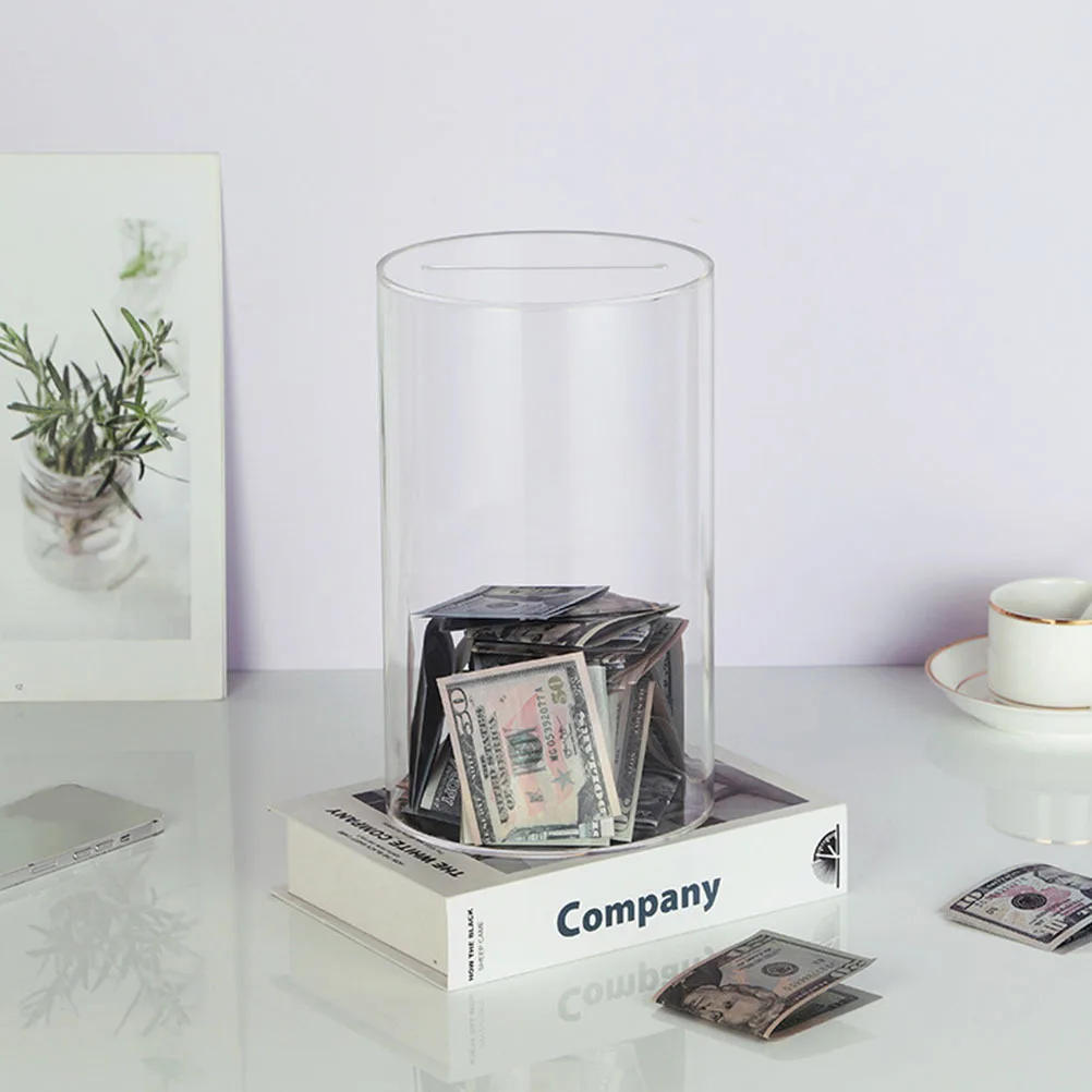 Acryl-Spardose, klares Sparschwein, transparenter Münzbehälter, Heimdekoration, Mehrzweck-Spartopf für Erwachsene, Sparschwein