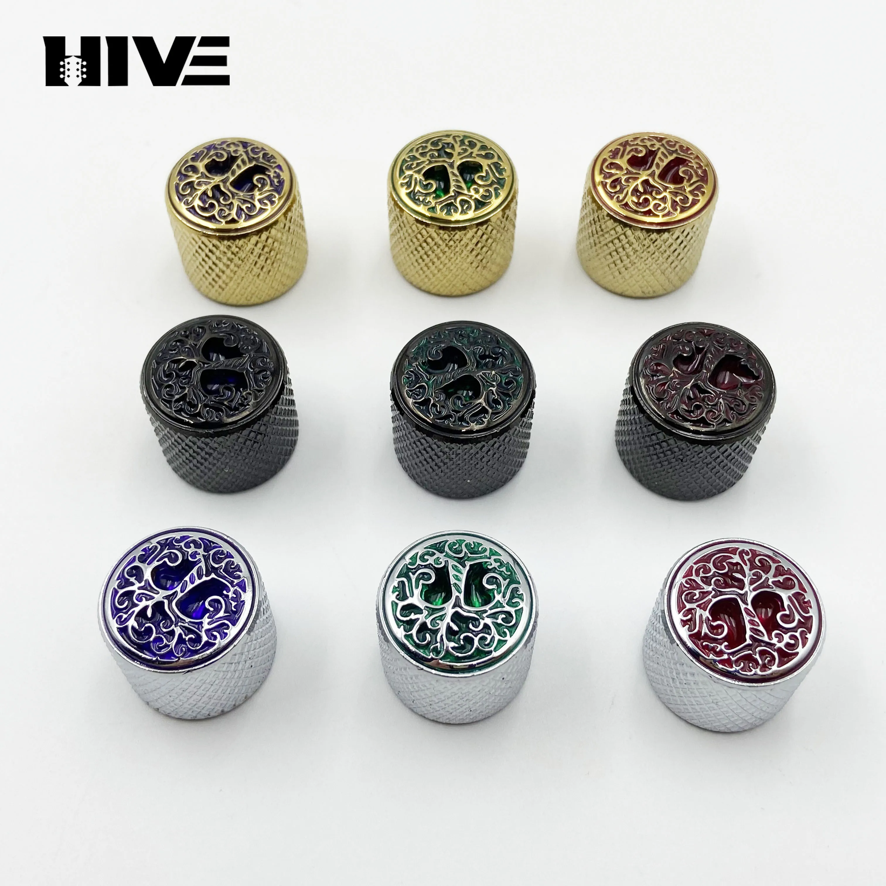 6MM Electric Guitar Knob Fashionable Exquisite Design Craftsmanship Tree of Life  Electric Guitar Volume Control Knob
