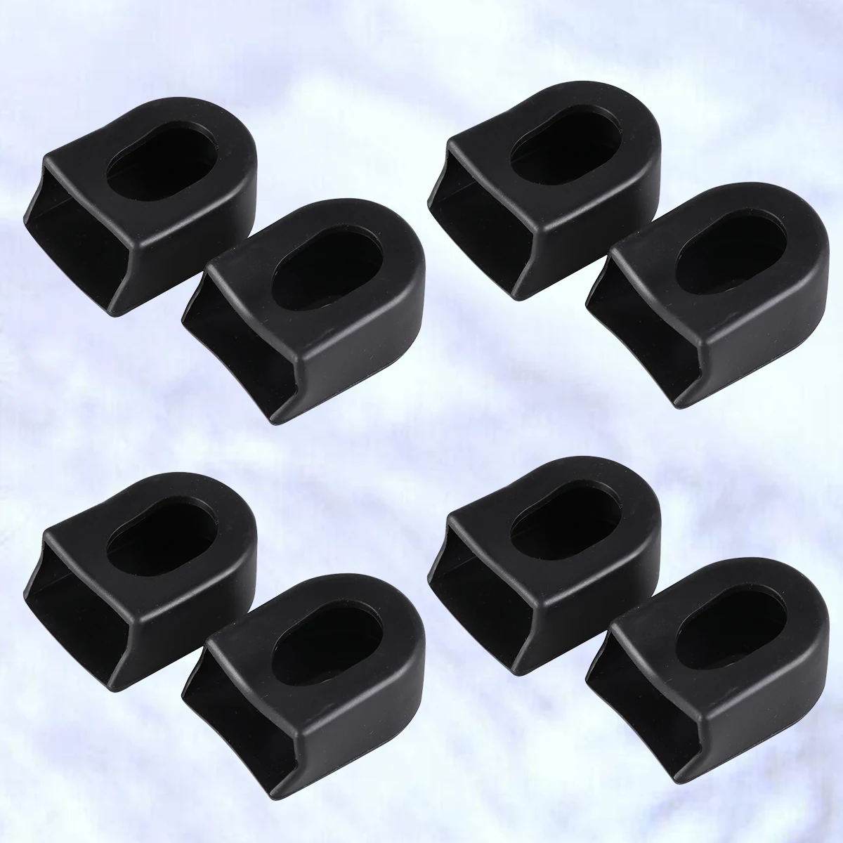 

8pcs Crankset Rubber Protectors Crank Arm Cover For Mountain Bike Road Bike Black Durable Scratch Resistant Shockproof