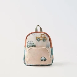 New Kids Backpack Embroidery Cartoon Car  Kid Bag Kids Backpack Girls School Bags Cute Backpack Toddler Boys Bag Kindergarten