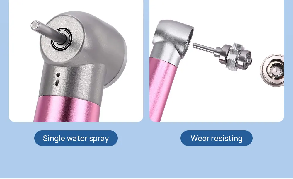 AZDENT Set Dental Hochgeschwindigkeits-Handstück LED Integrierter E-Generator Niedriggeschwindigkeits-Kit 2/4 Löcher Druckknopf Keramiklager Luftscaler – Detail 7