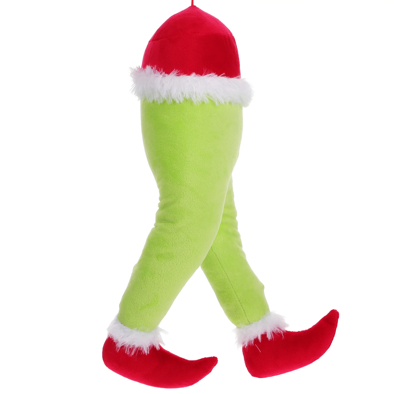 

Christmas Decorations Outdoor Prosthetic Leg Santa Party Supplies Adornment Green Cloth