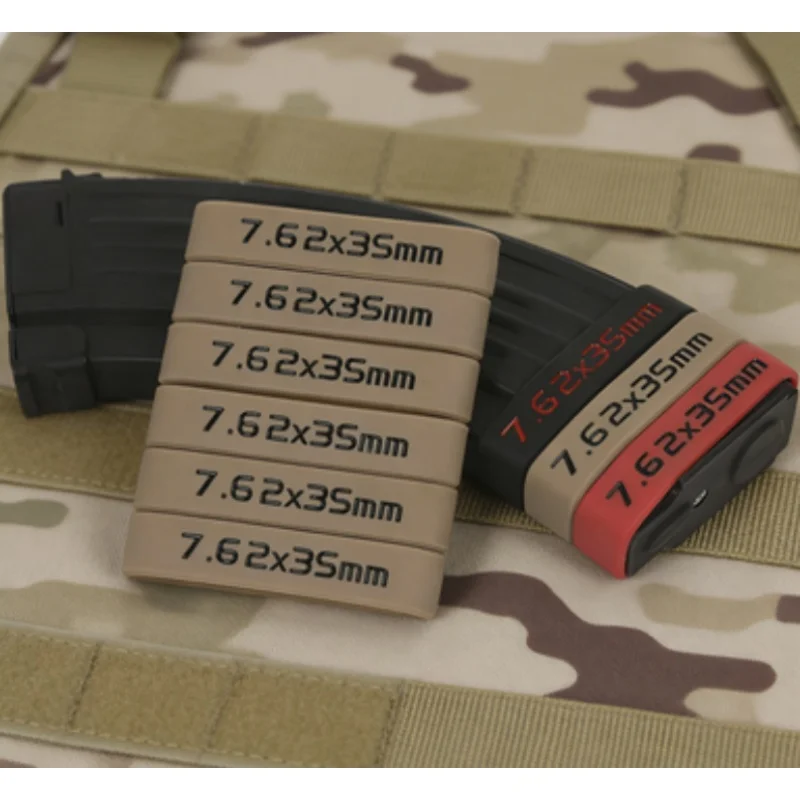 Anillos de Goma Tácticos para Marcado de Cargadores, para 5.56 y 7.62, Productos de Identificación Rápida para Caza al Aire Libre